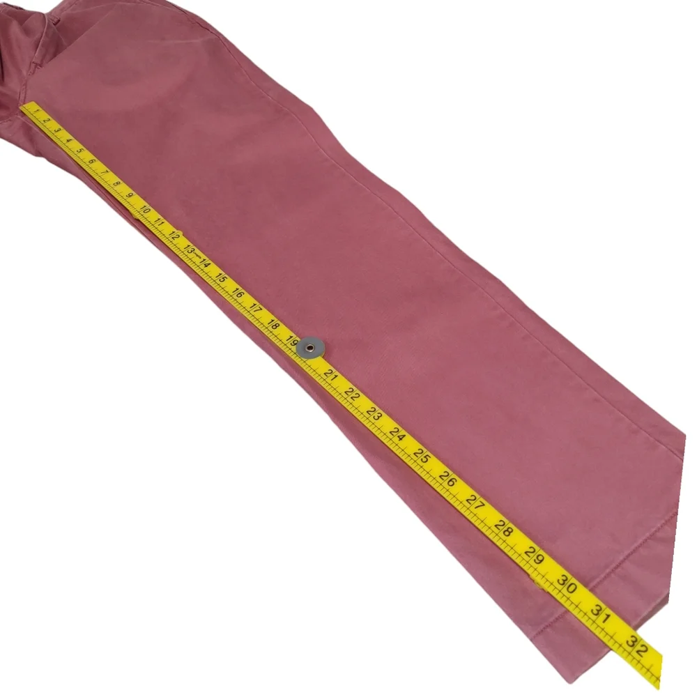 J Crew Broken In Chino Pants Mens 33 x 32‎ Salmon Faded Red Urban Slim Cotton - Picture 11 of 13